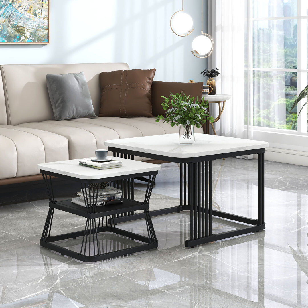 Ivy Bronx Bassil Nesting Tables 45cm H X 65cm W X 65cm D