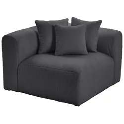 Modul Sofaelement Bloom Ecke Dunkelgrau