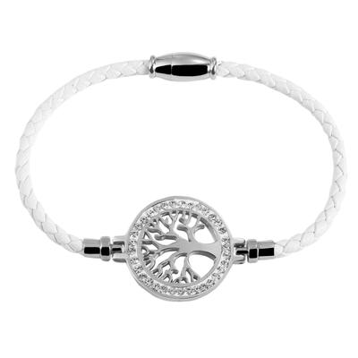 Armband ADELIA´S "Damen", weiß, Armbänder, Damen, 18cm, Leder, Armband, Perfekt als Geschenk zum Jubiläum