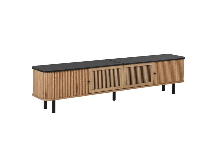 Meuble tv 2 portes en verre l 190 cm