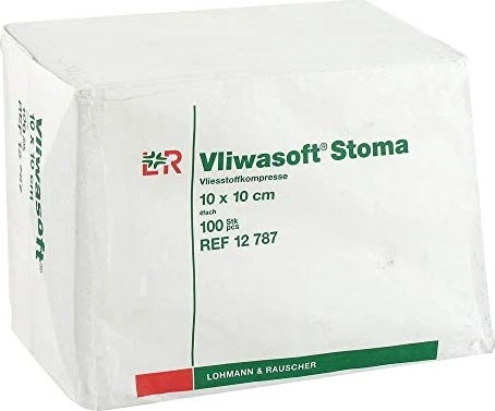 Vliwasoft Stoma Kompressen 10x10 cm 4fach 100 St
