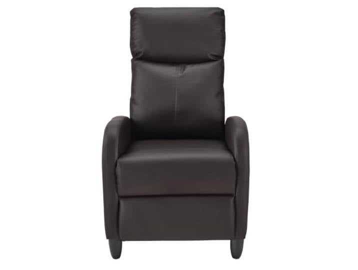 Helloshop26 Relaxsessel mit verstellbarer Rückenlehne und Fußstütze, Bezug braun, 102 cm, 03_0005211