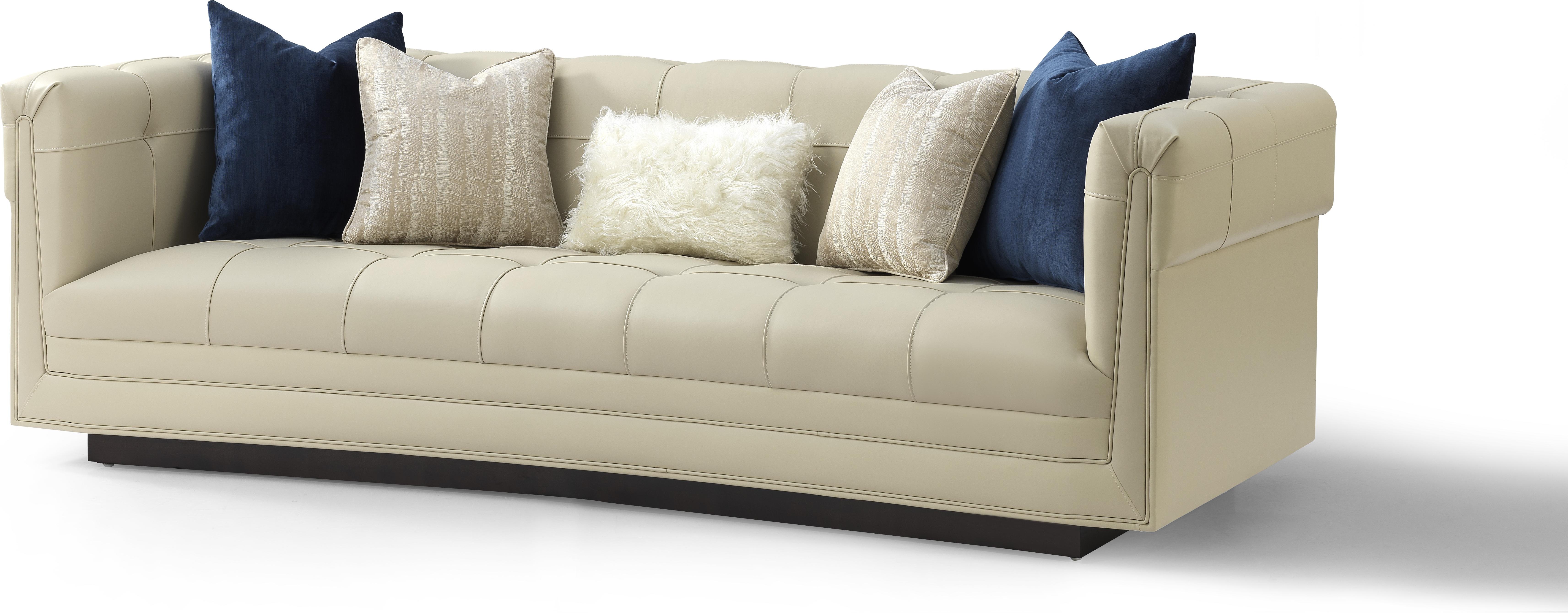 Dreisitzer Couchen Möbel Sofa 3 Sitzer Echtholz Klassische US Einrichtung Sofas