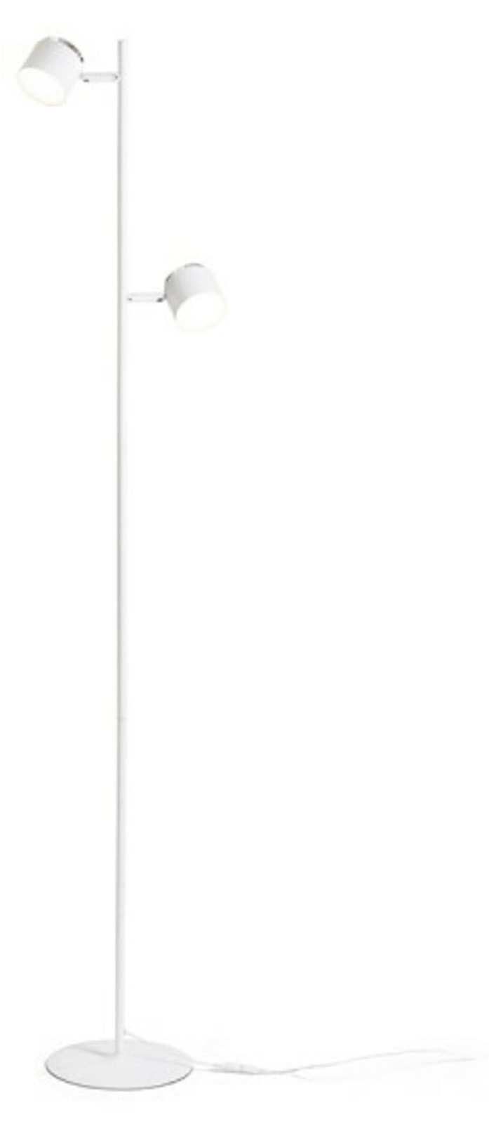 Rendl Nova II Vloerlamp - Wit verchroomd en melkachtig acryl - LED - 3000 K