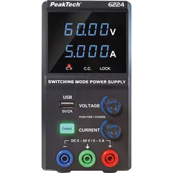 PEAKTECH 6224 - Labornetzgerät, 0 - 60 V, 0 - 5 A, 1 Kanal