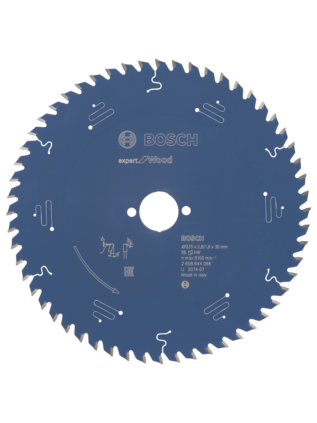 Bosch RUNDSAVKL 235x30x2.8MM 56T EXP WOOD