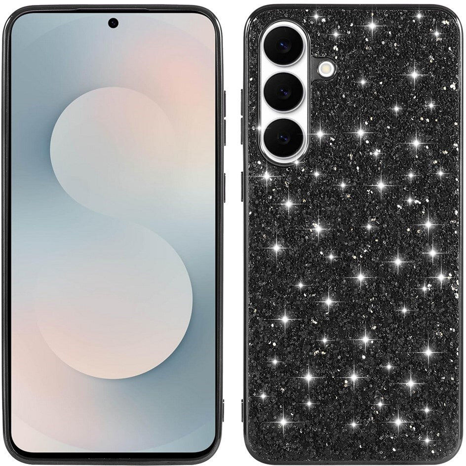 Samsung Galaxy A57 EIDERWOOD Glitter Bagside Cover - Sort