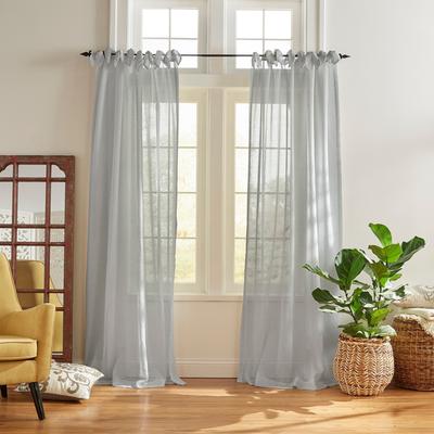 Threadmade Parkhurst Tie-top Sheer Window Curtain