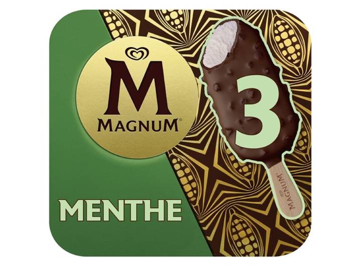 MAGNUM Glace Bâtonnet Menthe Chocolat x3 234g