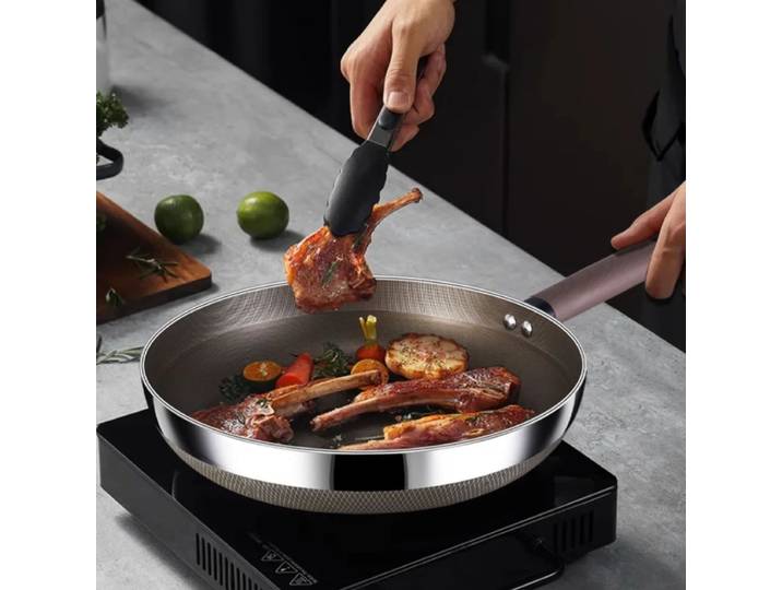 Poêle en titane antiarina non revêtue, acier inoxydable 316, marmite domestique, cuisinière à induction, poêle à steak spéciale