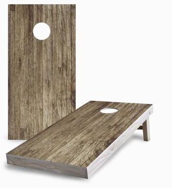 Skip's Garage Wood Plank Regulation 2x4 Cornhole Game Set