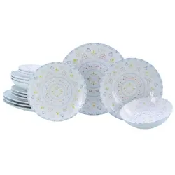 CreaTable Primavera Pastell Tellerset 16-tlg Steinzeug