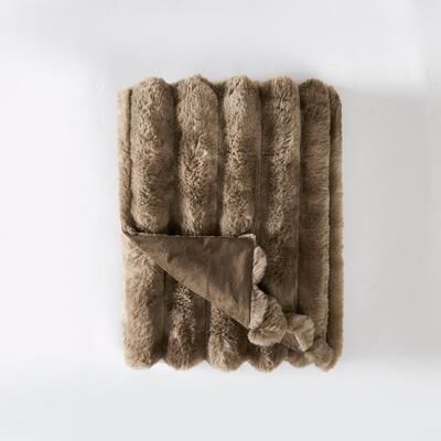 Frye Haze Channel Faux Fur 50x70 Throw
