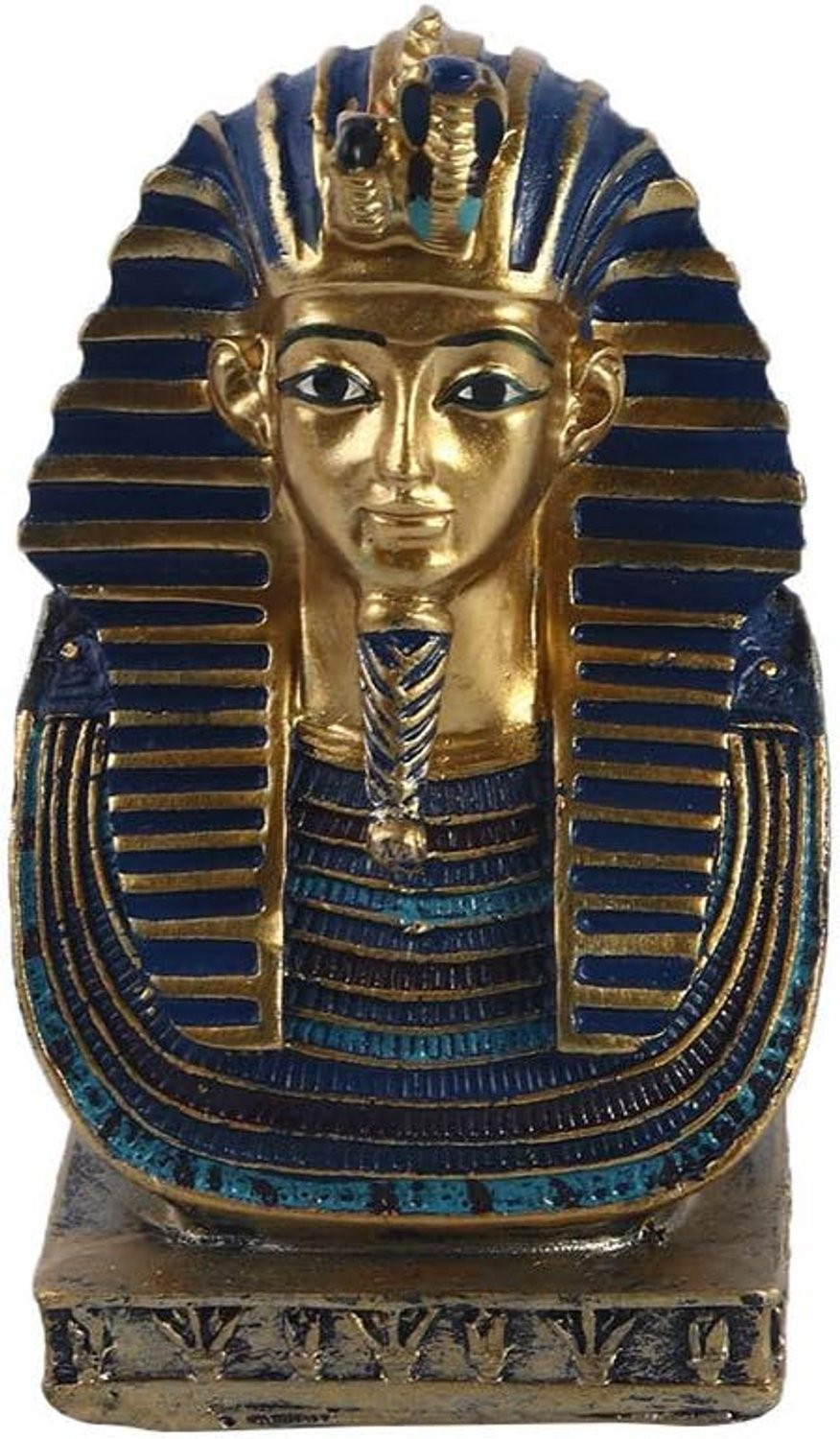 Farao buste met gouden cobra en gier masker handgeschilderd decoratief beeld van ShopVlot
