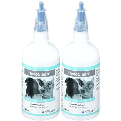 Hexoclean saurer Ohrreiniger f.Hunde und Katzen x2 2x150 ml Lösung