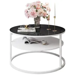 COUCHTISCH CIRI GLASS mit Regal