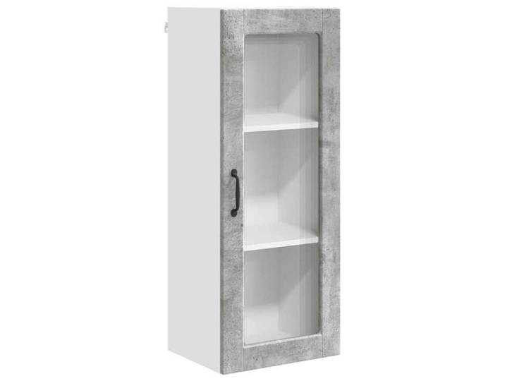 ABOTT@Buffet de Cuisine KENNETH - Armoire Bas/Colonne/ Armoire de cuisine - avec étagère Gris béton 40x31x100cm - 732027