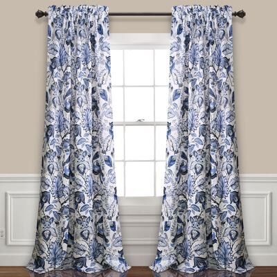 Lush Decor Cynthia Jacobean Room-darkening Curtain Panel Pair