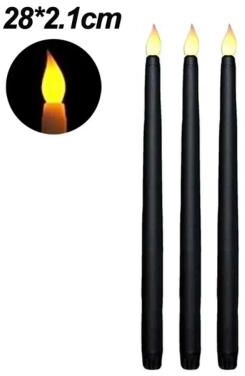 Uplift Treasures LED Flameless Taper Candle Battery Powered Decorative Light style E 3pcs