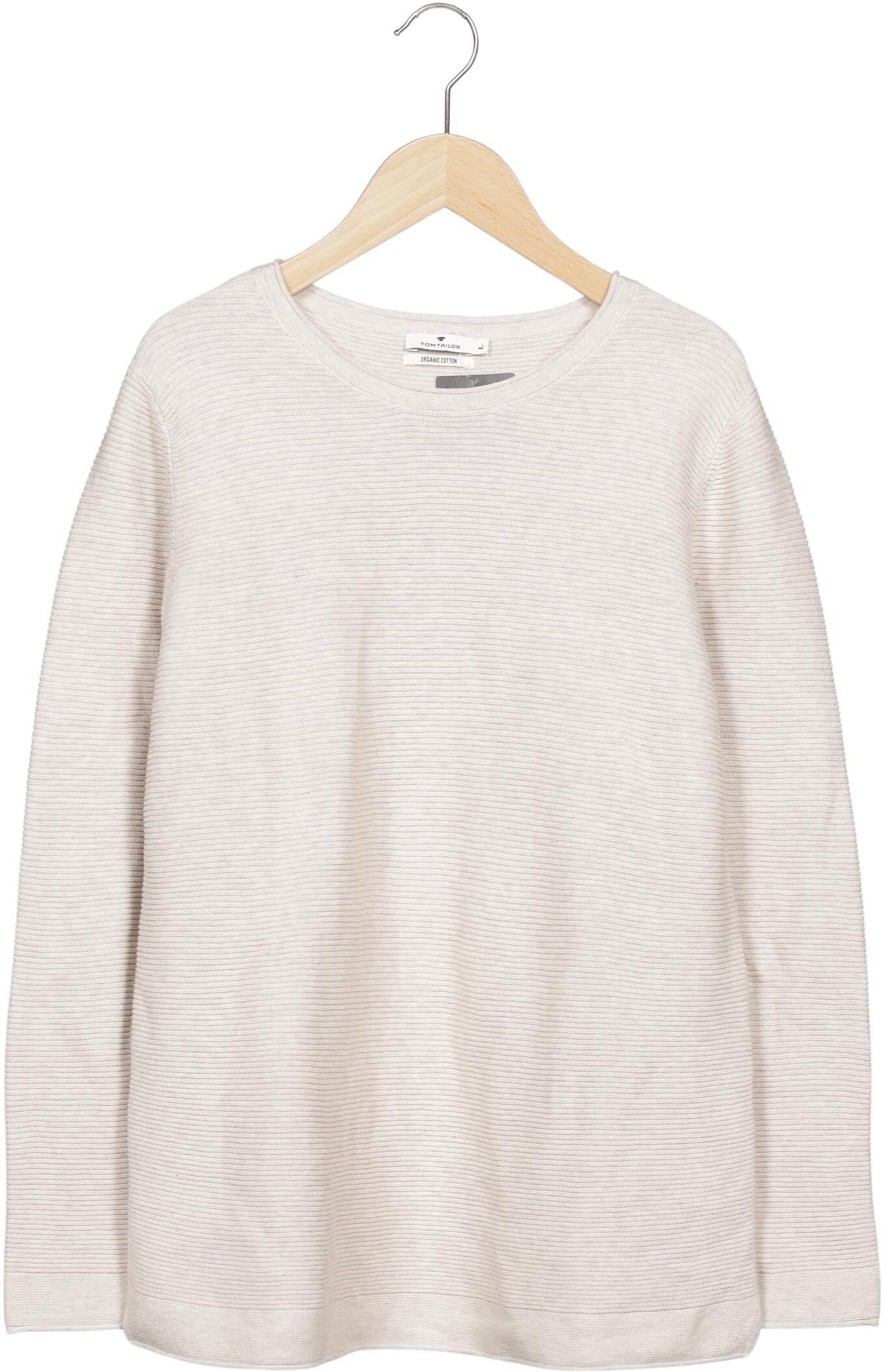Tom Tailor Damen Pullover, Beige, Gr. L, Baumwolle - Second Hand