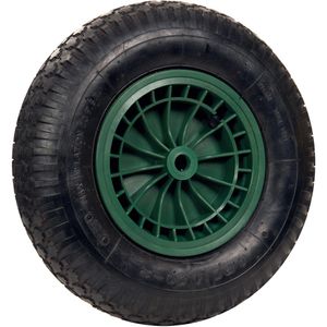 pro-bau-tec Schubkarrenrad 4.80/4.00-8, luftbereift, 200 kg Tragkraft, Ø 400 mm, mit Achse & Kunstofffelge