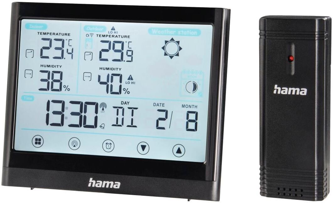 Funkwetterstation HAMA "Full Touch", schwarz, Wetterstationen, Funkwetterstation schwarz Einheitsgröße