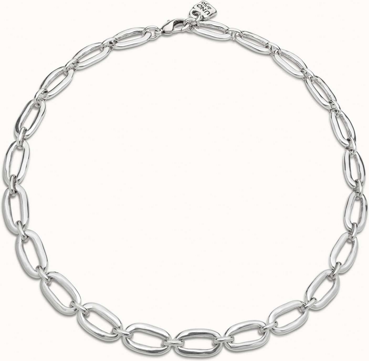 UNOde50 Collar de eslabones bañado en plata de ley Plateado U