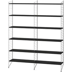 Bücherregal minimalistisch Dunkelgrau Esche gebeizt