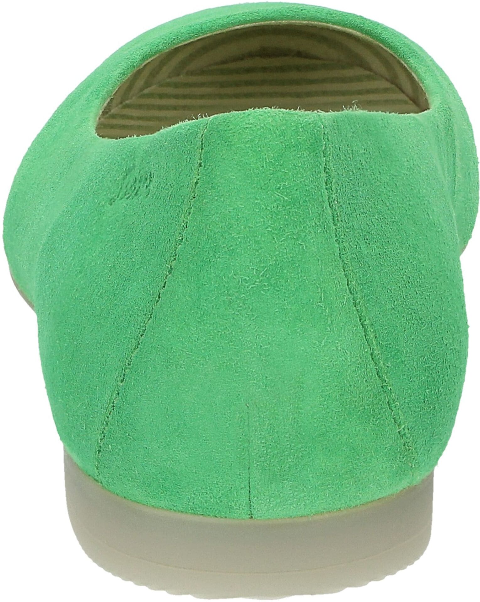 Ballerina SIOUX "Villanelle-701", Damen, Gr. 38 (UK 5), grün, Obermaterial: 100% Ziegenveloursleder GOVL. 100% Gummi rubber., Schuhe Ballerina