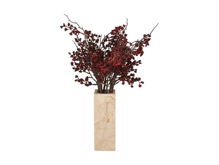Botané Bouquet artificiel Wild Berry Brindilles de baies rouge foncé, 66 cm