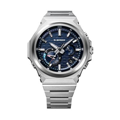 Smartwatch CASIO G-SHOCK "GST-B1000D", silber (edelstahlfarben, blau, edelstahlfarben), Smartwatches, Herren, Smartwatch, Armbanduhr, Herren, Bluetooth, Super Illuminator, Flight Log Memory