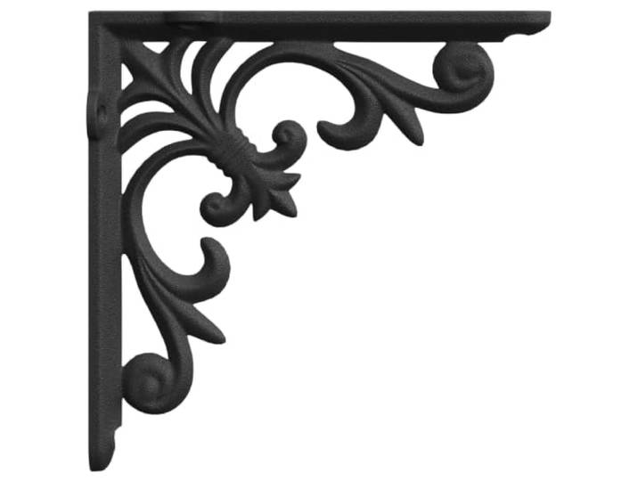HFXHIJXQ Wandregalhalterungen 12er Set Schwarz 14,5x14,5 cm Stahl Vielseitige Metallträger für Küche und Schlafzimmer, belastbar bis 25 kg pro Träger als Konsole oder Wandaufhänger.