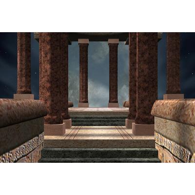 Fototapete PAPERMOON "tempel", bunt, B:3,5m L:2,6m, Vlies, Tapeten