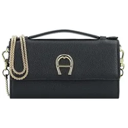 AIGNER Fashion Clutch Geldbörse Leder 19 cm  schwarz