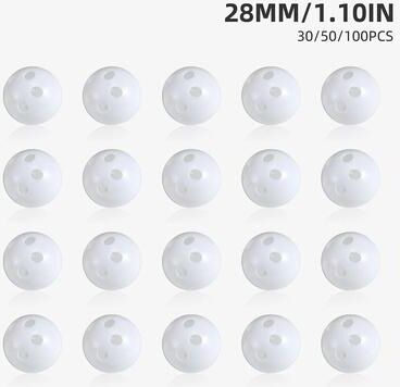Uplifted Finds DIY Pet Toy Replacement Rattle Balls rattle Ball 28 Mm 50 Pcs