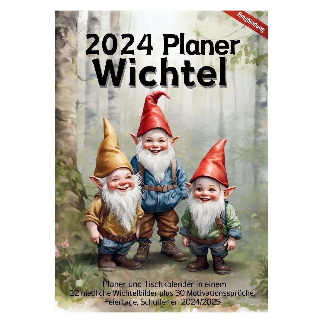 Tredition 2024 Planer mit 30 Motivationssprüchen Monatskalender Tischkalender Jahresplaner mit Zitaten Wichtel (A4) (56985826)
