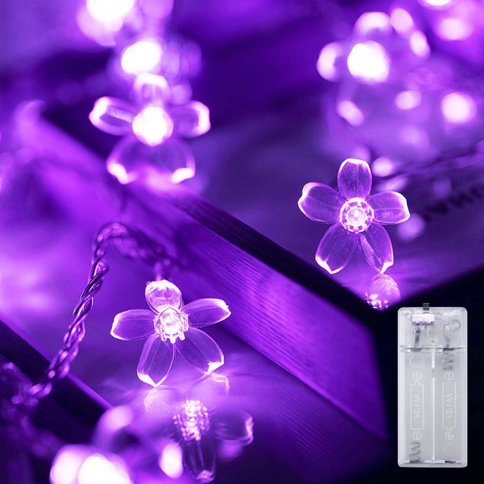 Lichtketting Kersenbloesem met 10 LED-lampjes in bloemvorm EC238Y