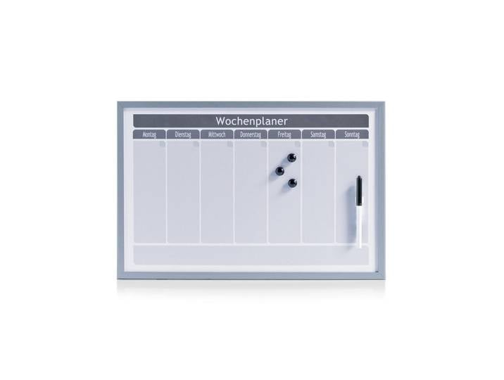 Zeller Present Memoboard, Grau, Weiß, Metall, 59x40x1.5 cm, Büromöbel, Bürobedarf, Sonstiger Bürobedarf