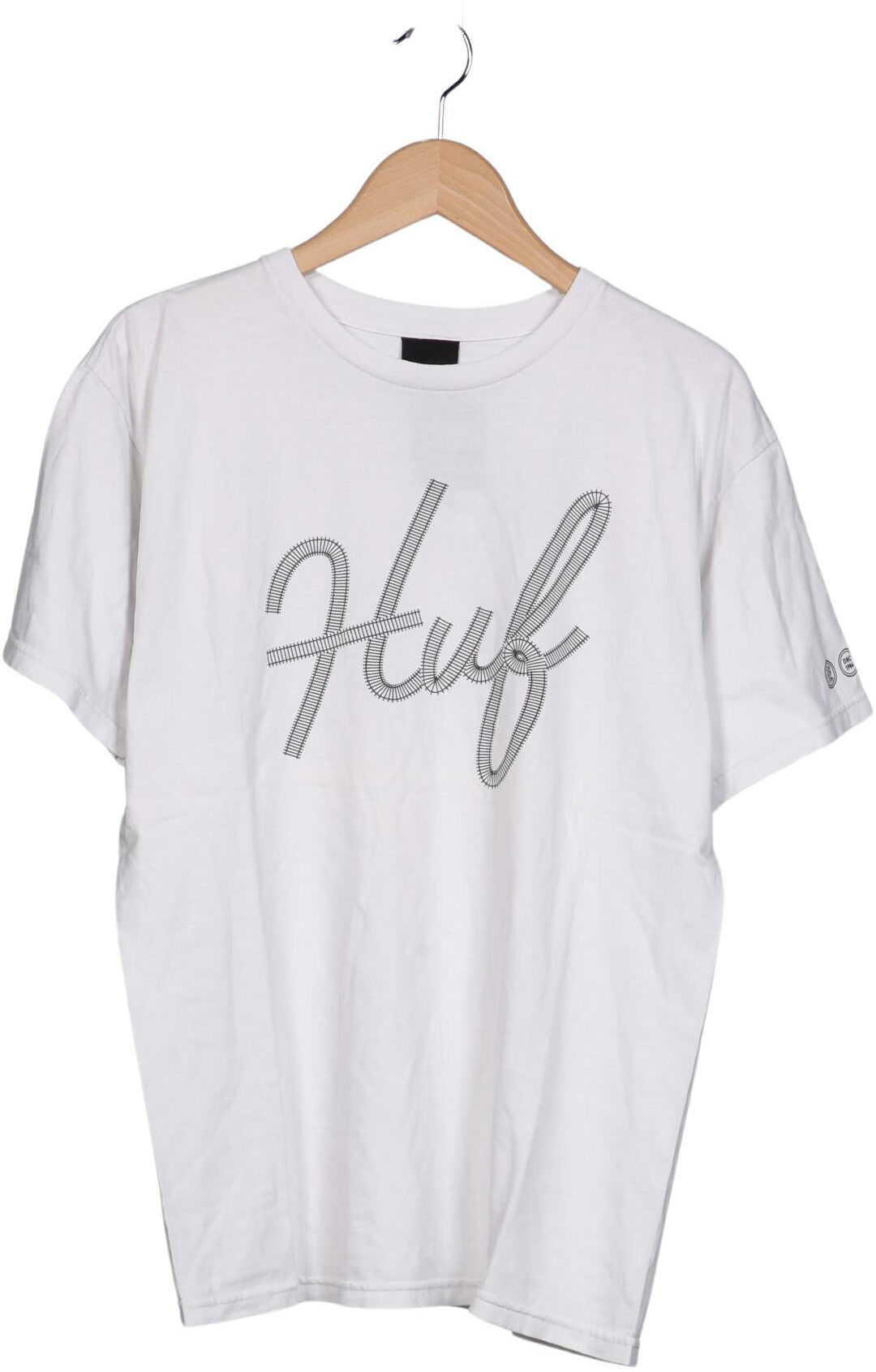 huf Herren T-Shirt, Weiß, Gr. M, kein / Etikett - Second Hand