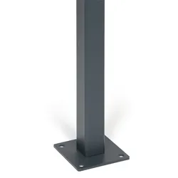 Zwischenpfosten mit Fußplatte für Zaunelemente mit 1193 und 1253 mm Höhe