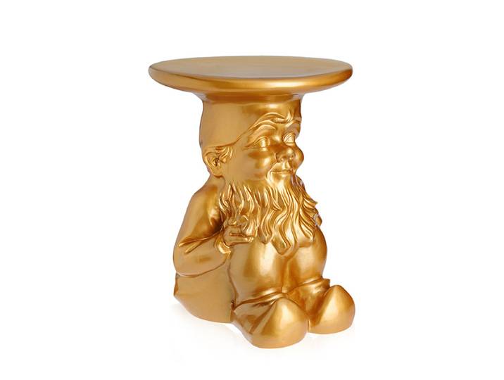 KARTELL tabouret table basse GNOMES (Napoleon or - peinture thermoplastique)