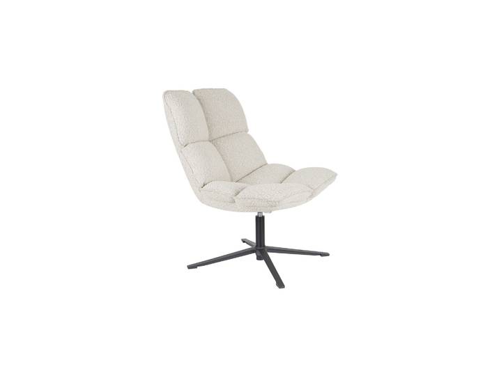 Fauteuil lounge en polyester beige Bros