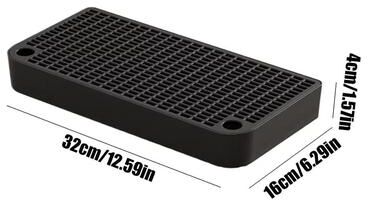 Uplift Essentials Universal Anti Tracking Litter Box Ramp & Step black