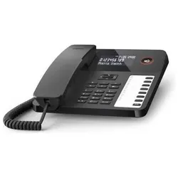 Gigaset DESK 600 schwarz / kabelgebundenes Telefon / Display, Telefon, Schwarz