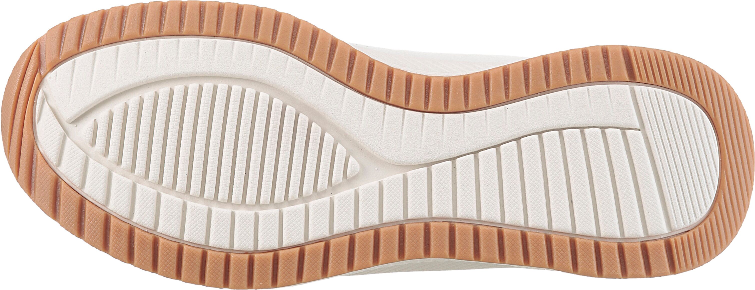 Slip-On Sneaker SKECHERS "BOBS SQUAD 4", Damen, Gr. 41, Textil, weiß, Lederimitat, Schuhe Slip-On Sneaker, Slipper, Freizeitschuh mit Slip-ins zum Schlupfen, Topseller