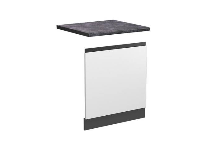Vicco Frontblende R-Line Weiß 60 cm J-Shape, AP Anthrazit, Weiß, Anthrazit, Holzwerkstoff, Rechteckig, 60x57.2x60 cm, Küchen, Küchenmöbel, Küchenschränke, Küchenunterschrank