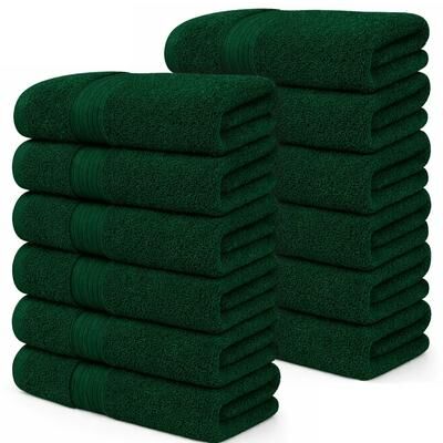 Ample Decor Luxurious Cotton Highly Absorbent Hand Towels 18x28 Inch, 12 PCS