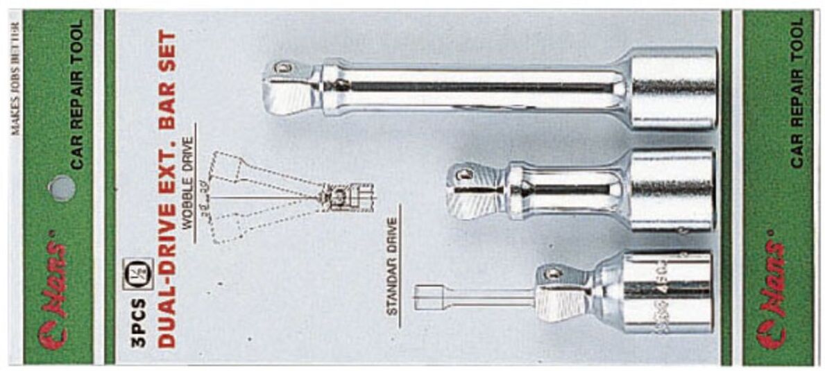 Conjunto de extensão HANS 1/2 polegadas, 3 St. (lange 50mm, 75mm, 250mm)