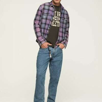 Lucky Brand 223 Straight - Men's Pants Denim Straight Leg Jeans in Interstellar, Size 42 x 32
