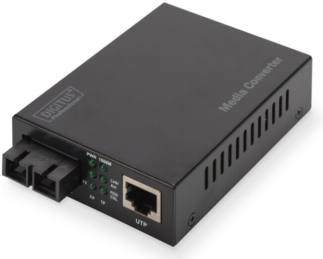 DIGITUS Convertisseur de média Gigabit DN-82120-1 MM RJ45/SC (DN-82120-1)